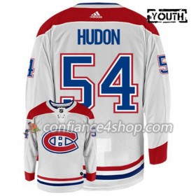 Adidas Maillot de Hockey Montreal Canadiens CHARLES HUDON 54 Blanc Authentic - Enfant